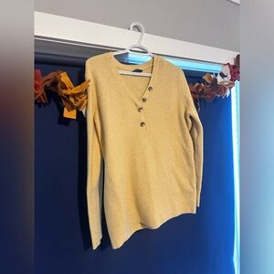 DENVER HAYES knit v neck sweater XL